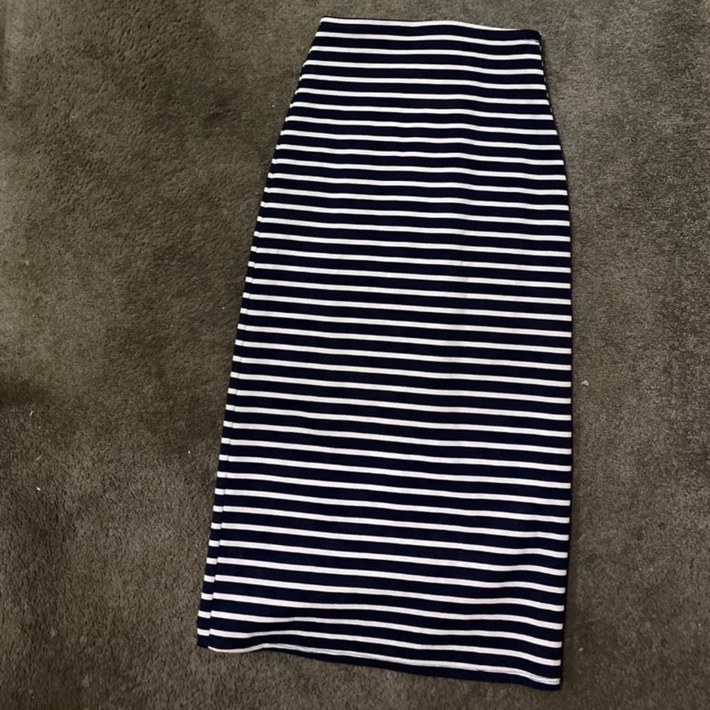 Reformation Two Piece Blue Striped Dress